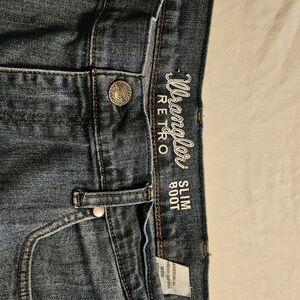 Wrangler Men's Bootcut Jeans in Faded Blue